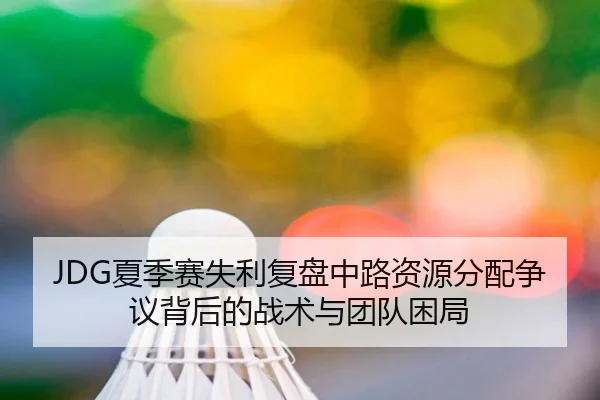 JDG夏季赛失利复盘中路资源分配争议背后的战术与团队困局